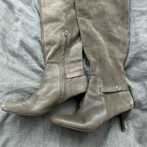 Coach mid calf gray suede Boots